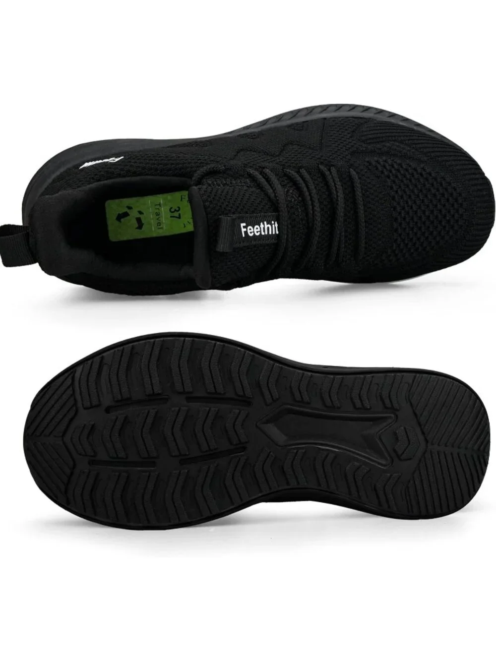 🆕Women's Dark Black Running Shoes Non Slip Gym Tennis Walking Workout Sneakers